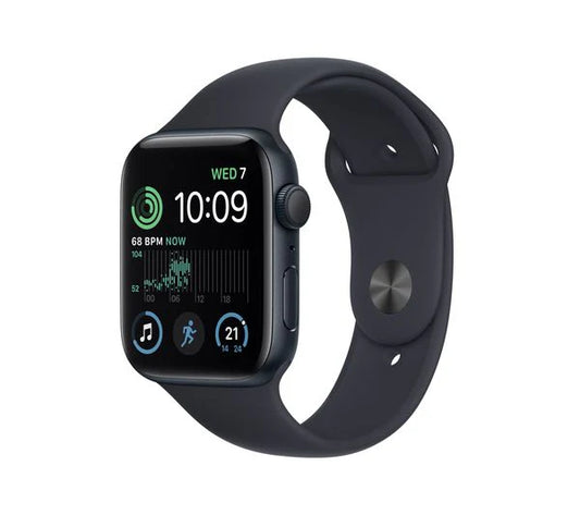 Apple Watch SE (2nd Gen) GPS - 44mm Midnight Aluminium Case - Midnight Sport Band - Certified Refurbished (Very Good)